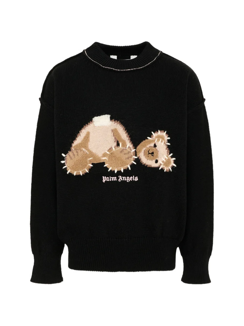 Palm Angels Kids Maglione Polo Bear - Nero