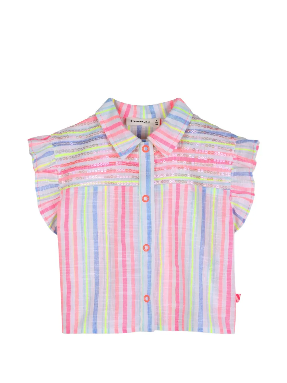 Billieblush sequin-embellished striped shirt - Weiß