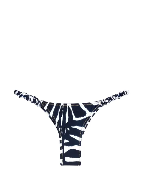 Reina Olga bas de bikini Scrunchie à imprimé zèbre