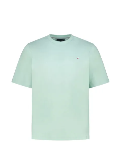 Tommy Hilfiger camiseta con bordado de bandera y cuello redondo
