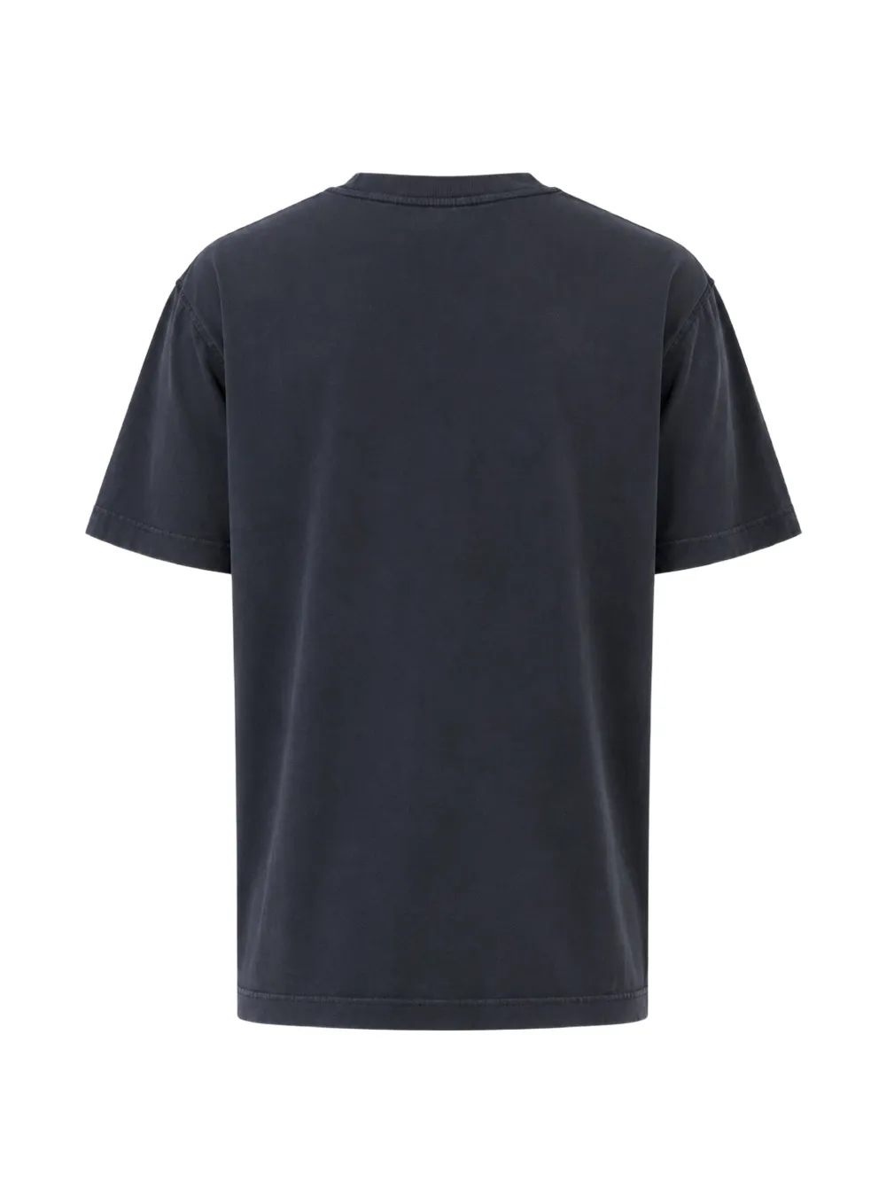 Closed T-shirt met geborduurd logo Zwart