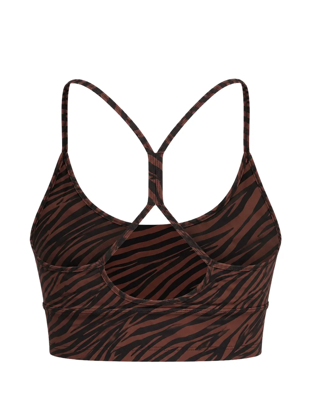 Rip Curl Geribbelde sport-bh met zebraprint Bruin