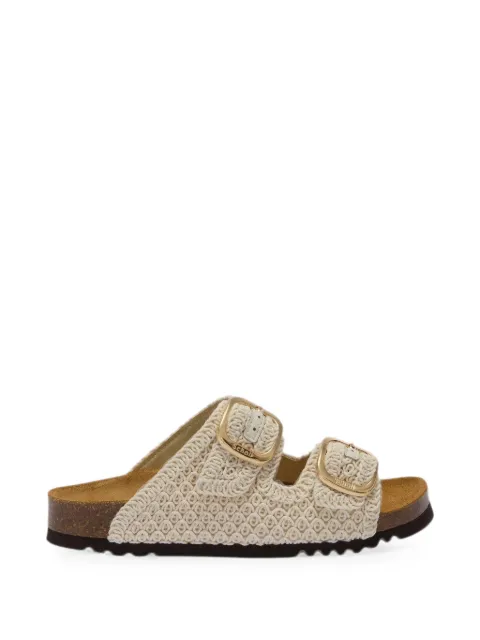 Scholl Noelle crochet-knit double-buckle sandals