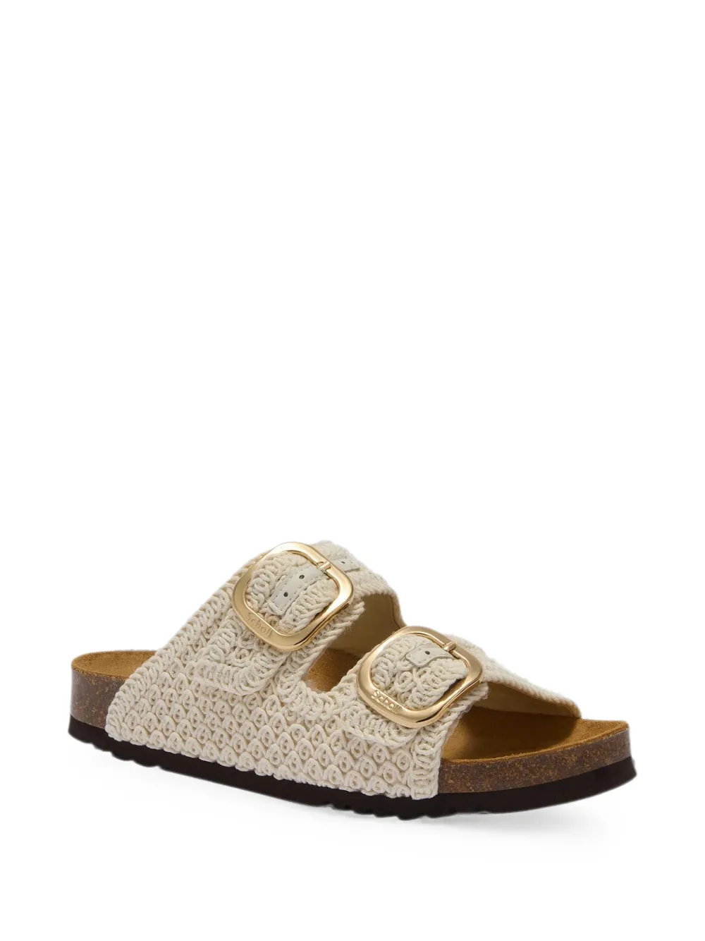 Scholl Noelle gehaakte sandalen met dubbele gesp Beige