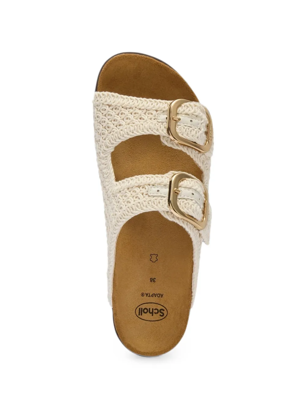 Scholl Noelle gehaakte sandalen met dubbele gesp Beige