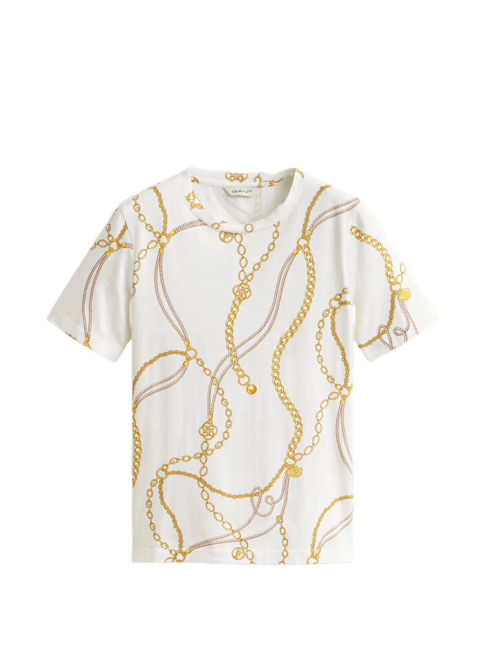 Gant T-Shirt mit Ketten-Print - Weiß