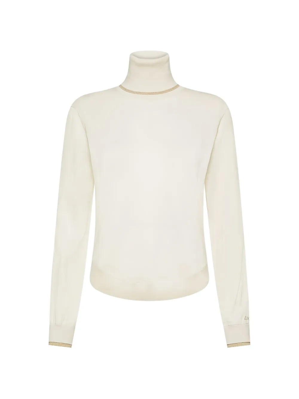 Sun68 lurex-trim roll-neck sweater - Weiß