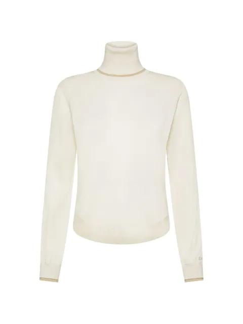 Sun68 lurex-trim roll-neck sweater