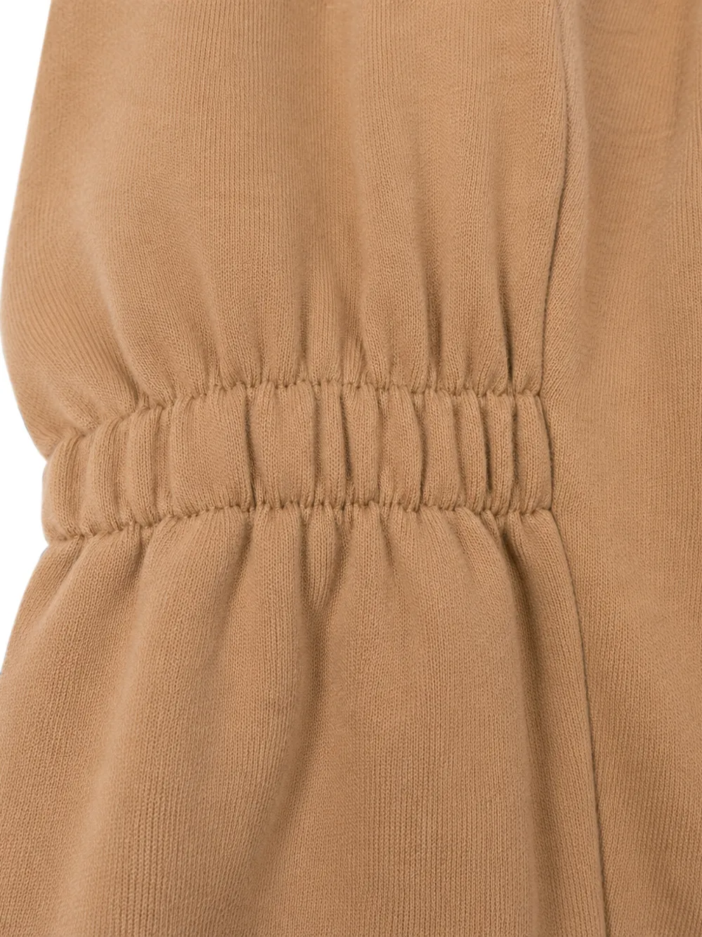 Miss Grant Kids zip-up gathered-waist hoodie Beige