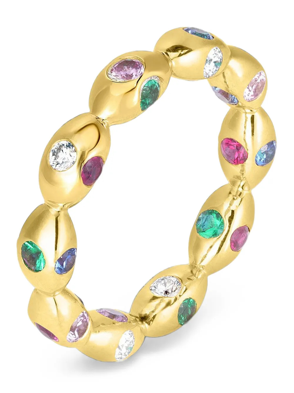 Cicada Jewelry sapphire and ruby bubble ring - Oro