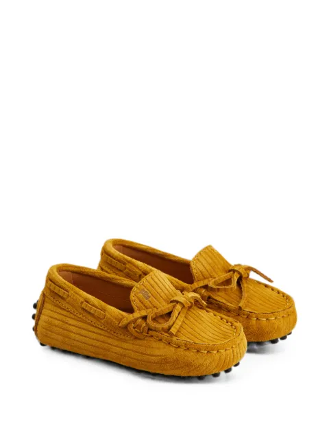 Tod's Kids Gommino ribbed suede loafers