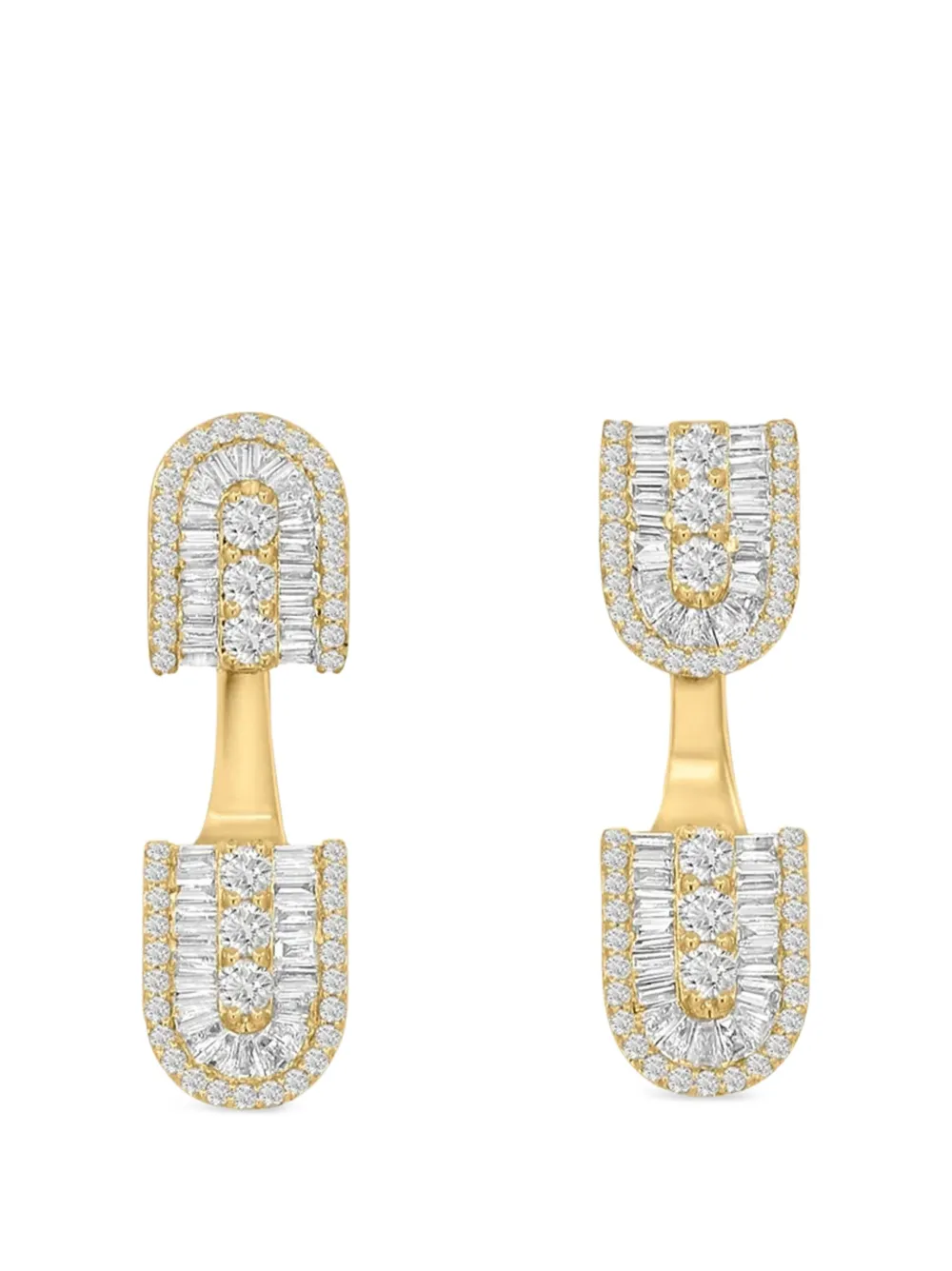 U LOS ANGELES diamond earrings - Gold