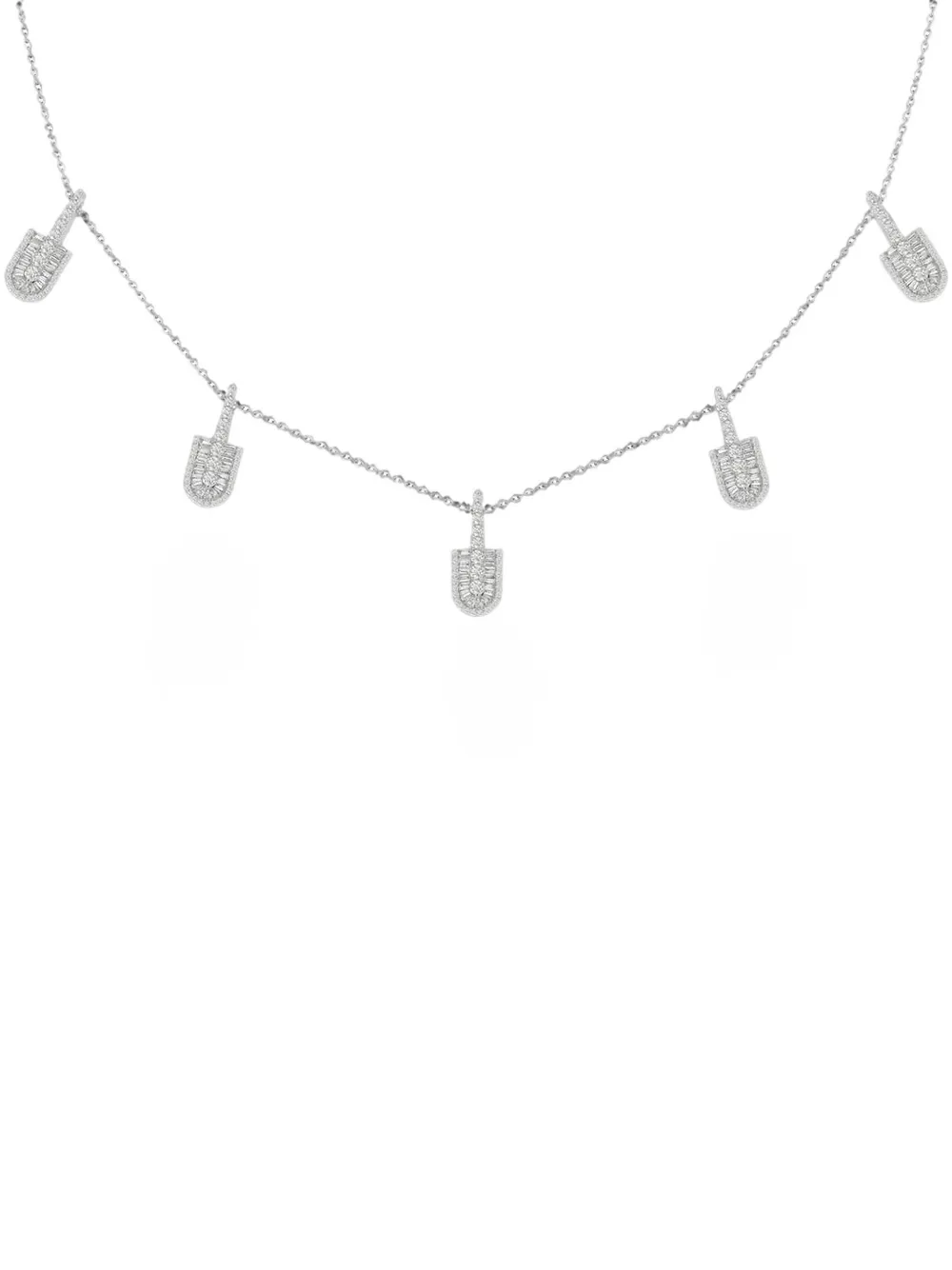 U LOS ANGELES diamond U necklace - Silber