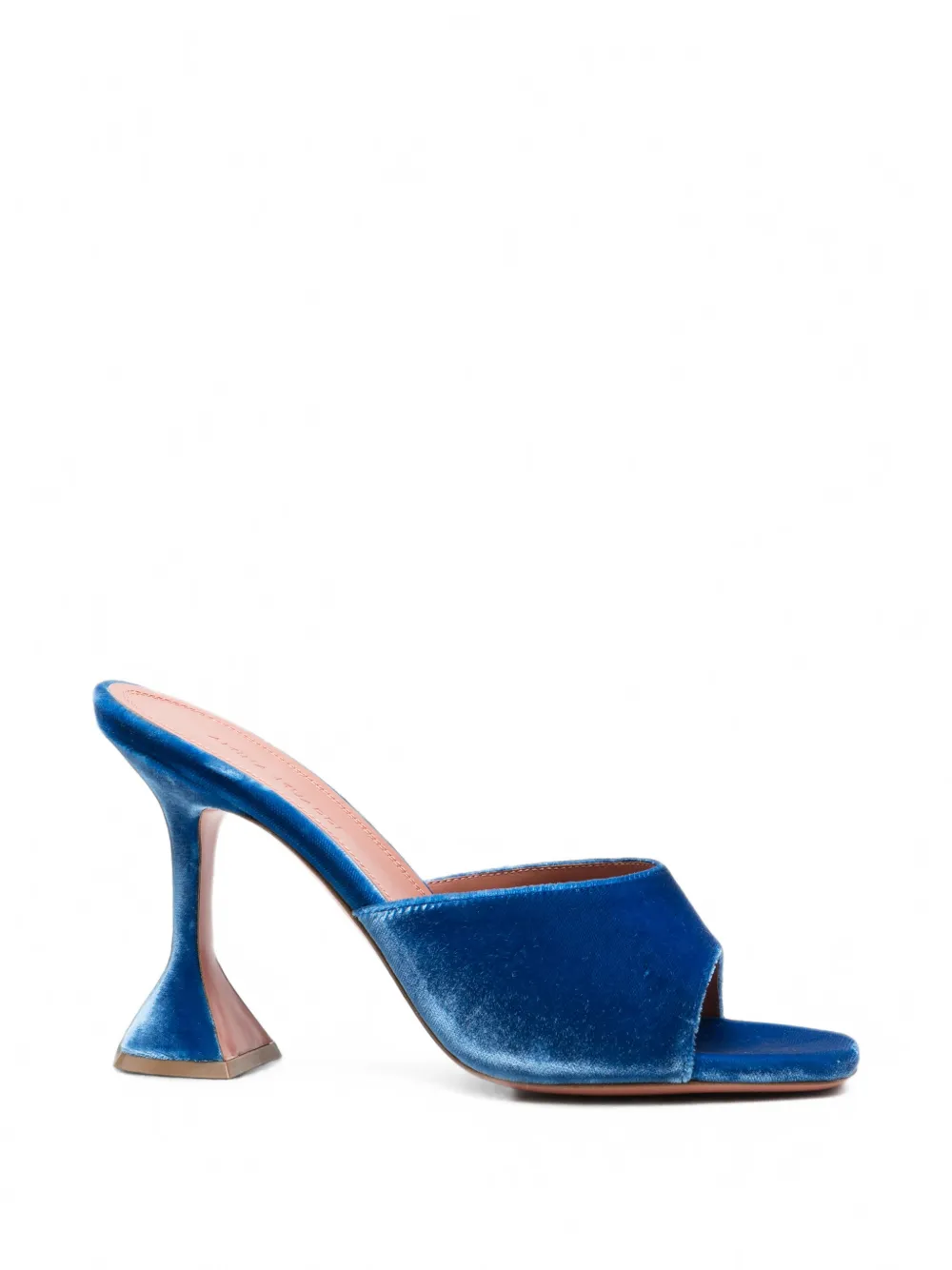 Amina Muaddi Lupita velvet sandals Blauw
