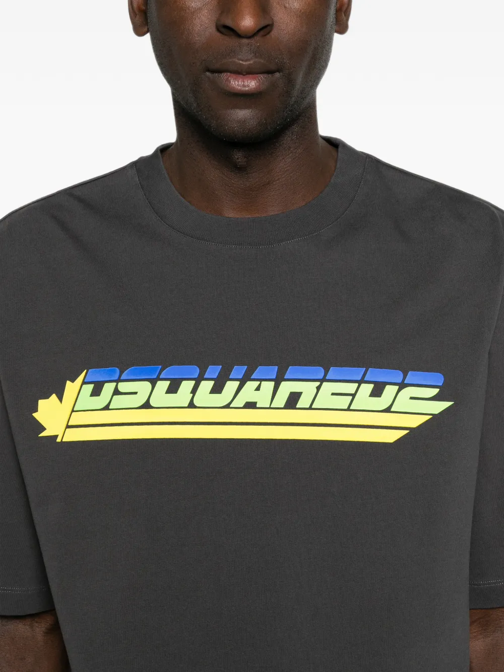 DSQUARED2 Katoenen T-shirt met logoprint Grijs