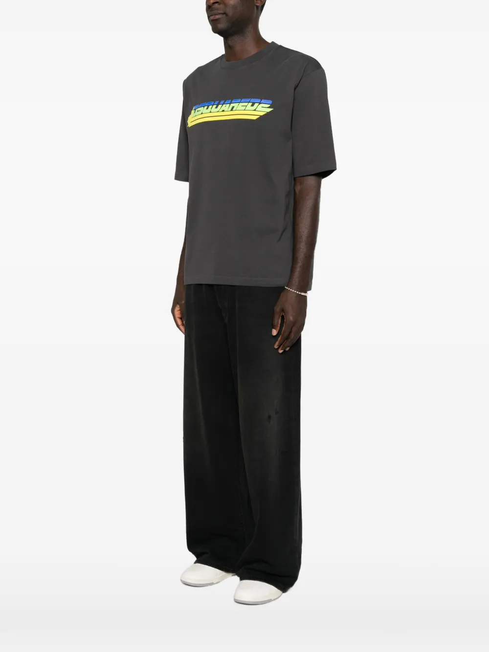 DSQUARED2 Katoenen T-shirt met logoprint Grijs