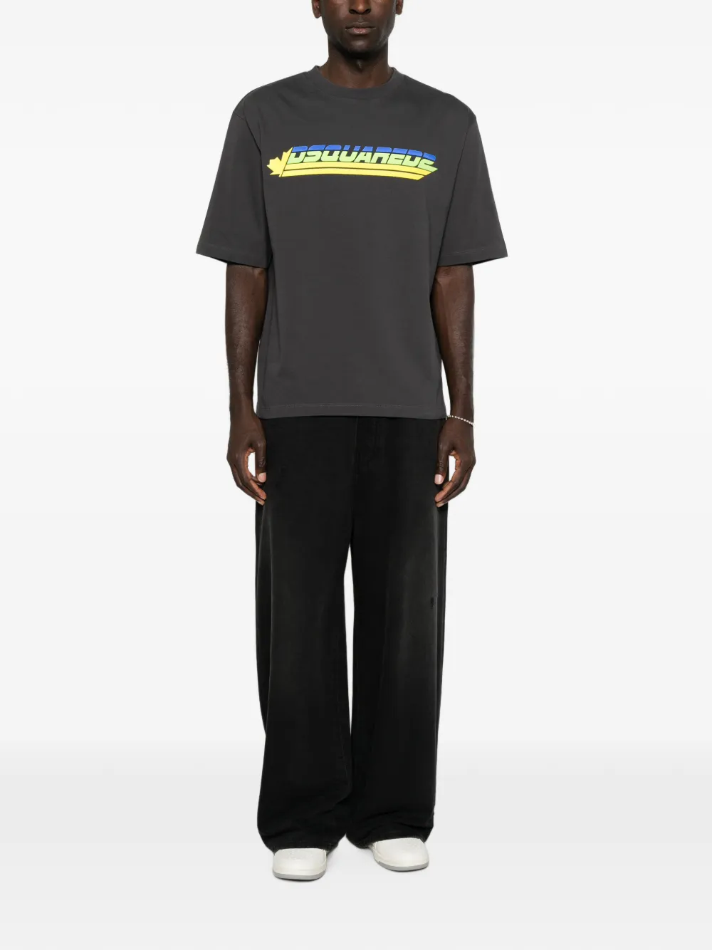 DSQUARED2 Katoenen T-shirt met logoprint Grijs