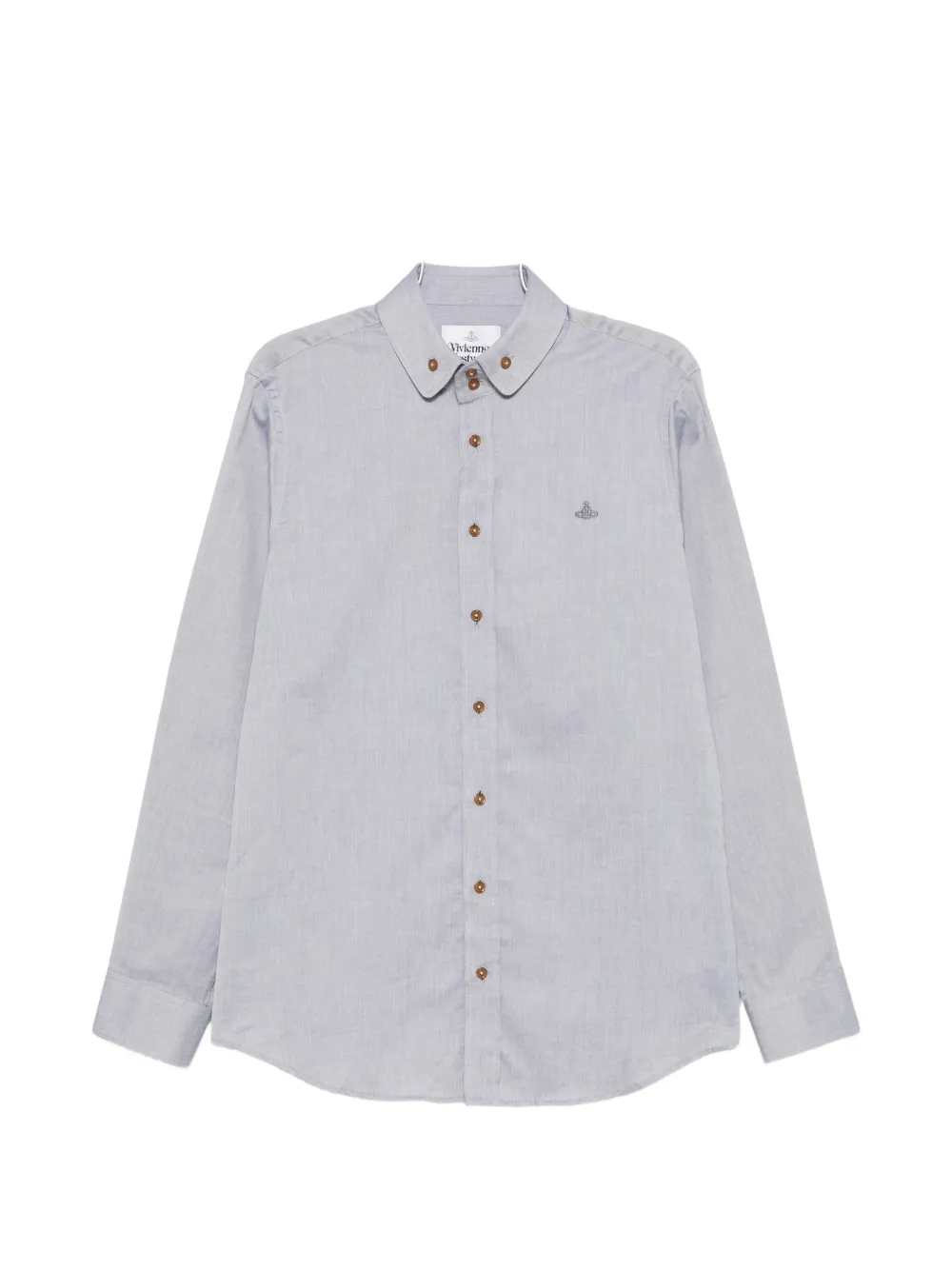 Vivienne Westwood Orb-embroidered button-down shirt - Blu