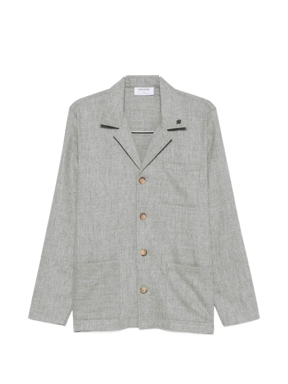 Gran Sasso button-up notched-lapels shirt - Grigio