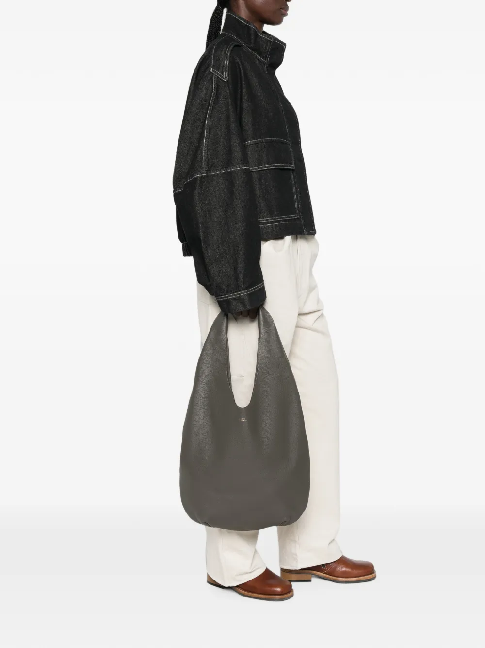 A.P.C. Schoudertas met logoprint Grijs