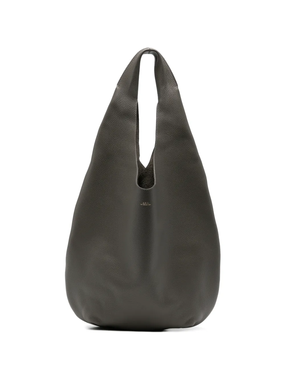 A.P.C. logo-print leather shoulder bag - Grigio