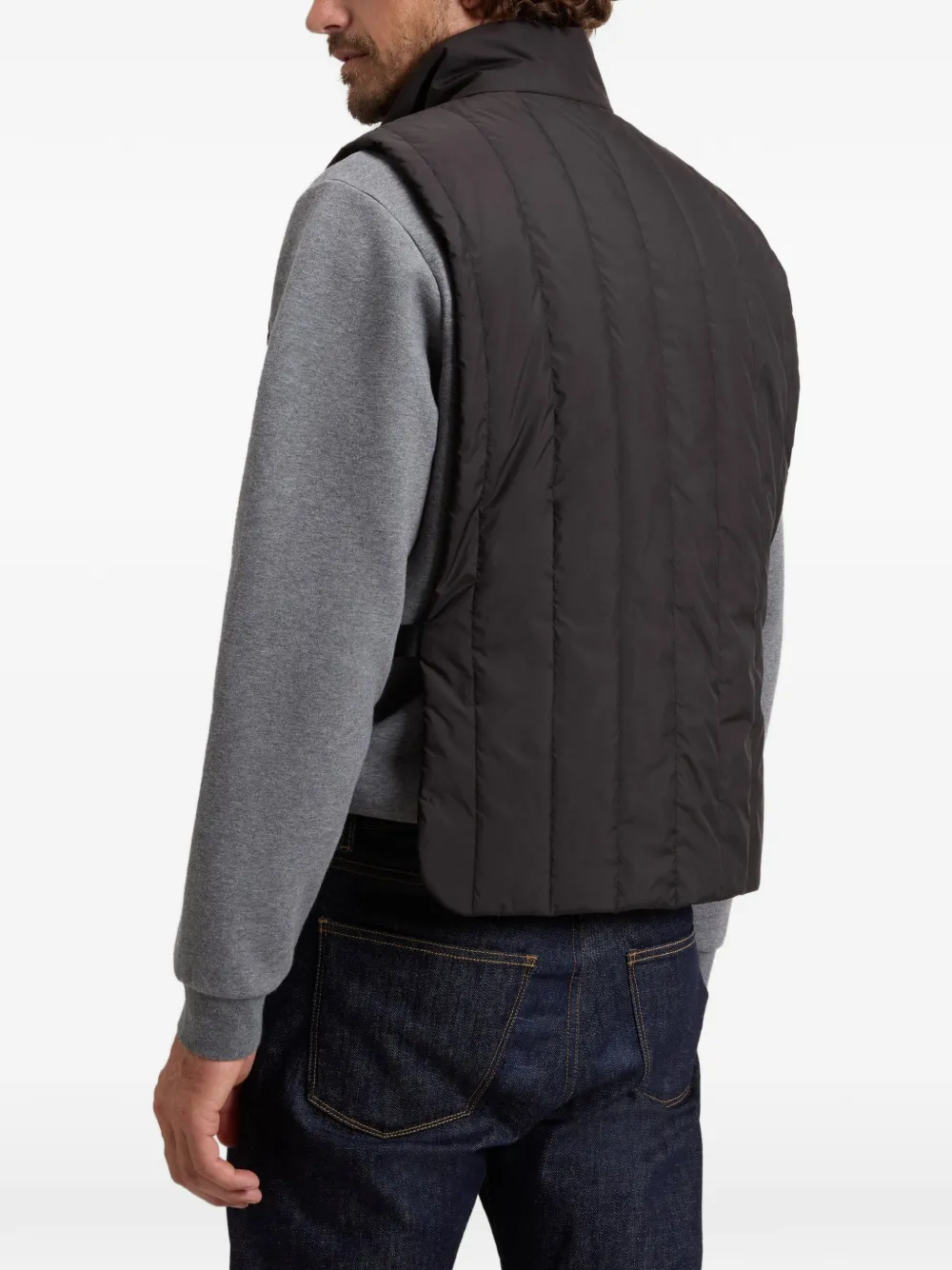 Woolrich Gewatteerde bodywarmer van microvezel Zwart