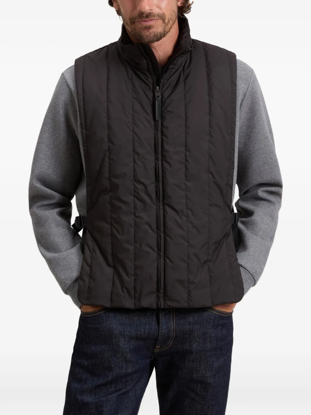 Woolrich Gewatteerde bodywarmer van microvezel Zwart