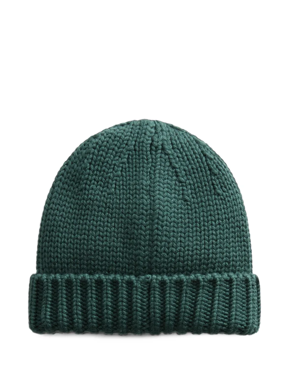 Woolrich logo-embroidered wool beanie hat Groen