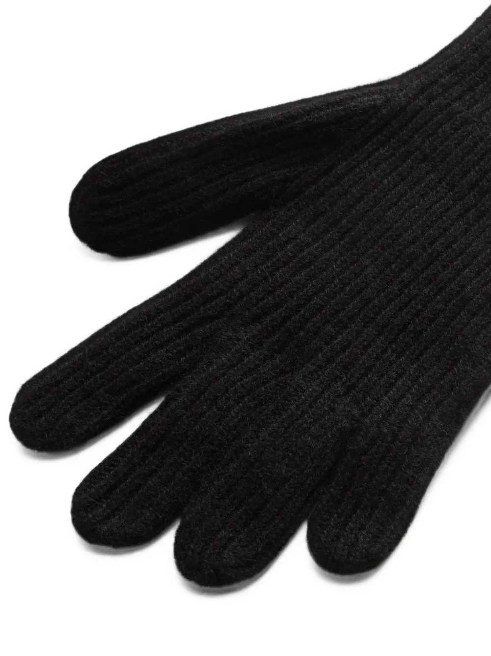 Woolrich ribbed-knit cashmere gloves Zwart