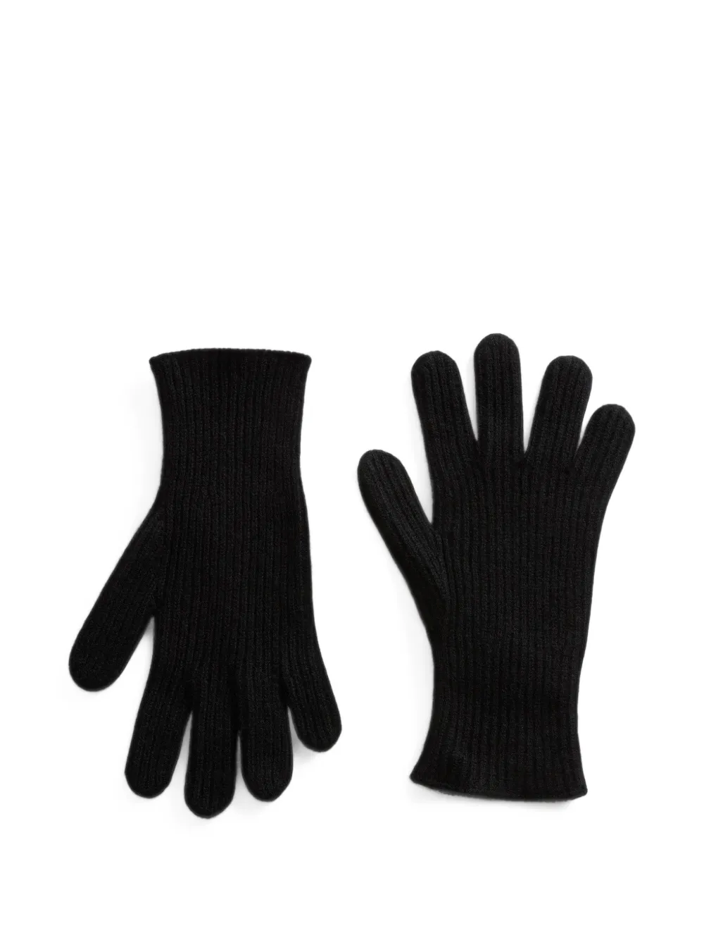 Woolrich ribbed-knit cashmere gloves - Nero