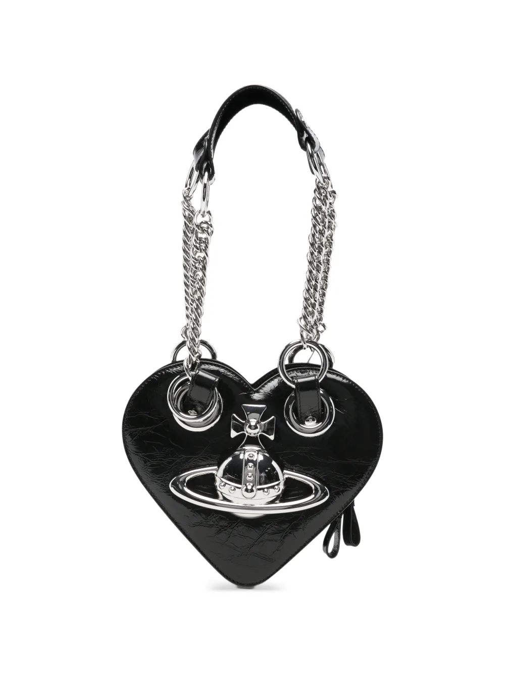 Vivienne Westwood Juliet Heart Schultertasche - Schwarz