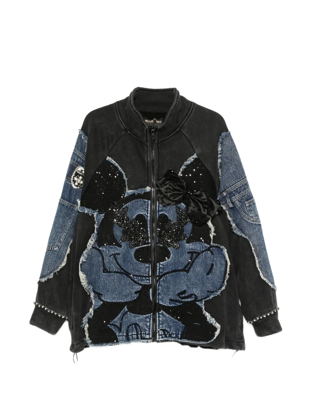 MINIME oversized sequin-embellished patchwork jacket
