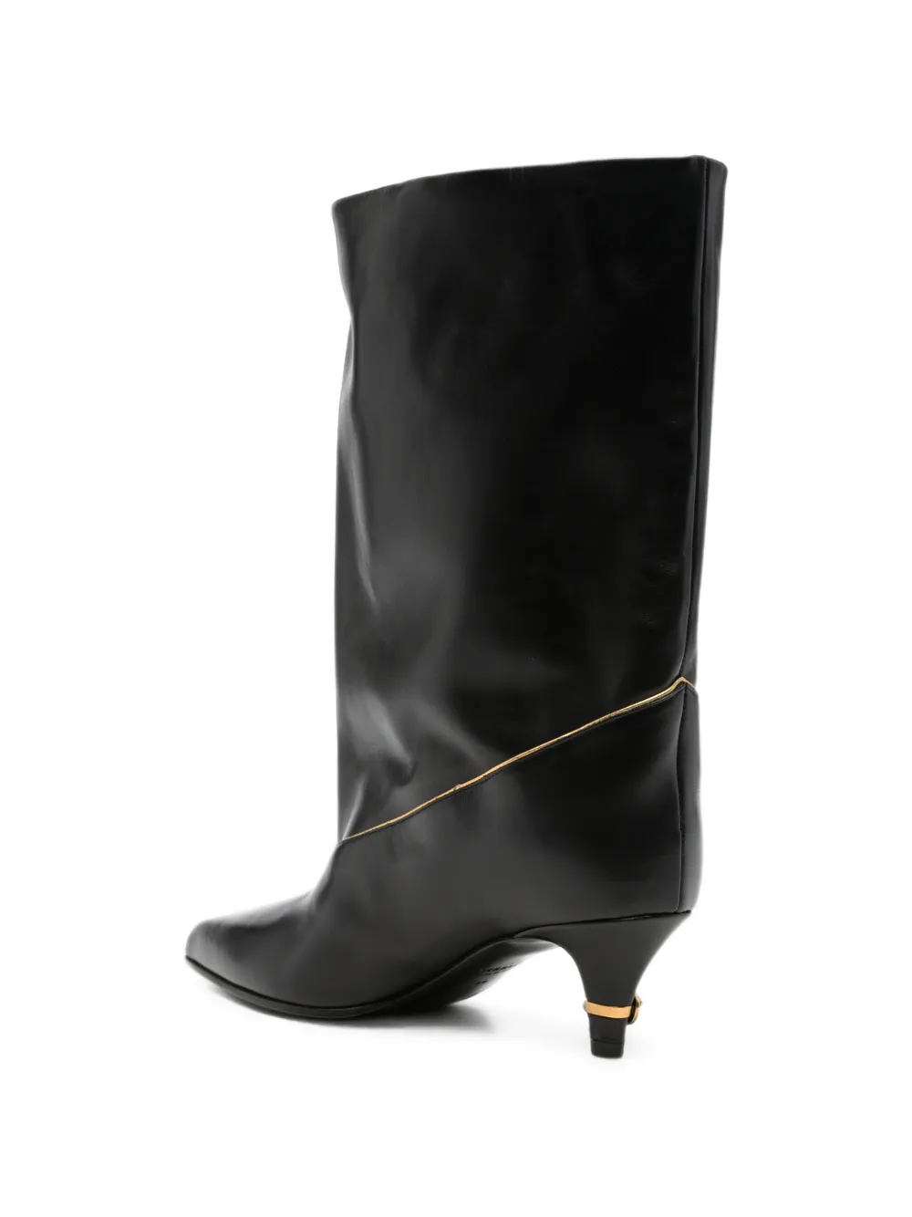Versace Leren enkellaarzen Zwart