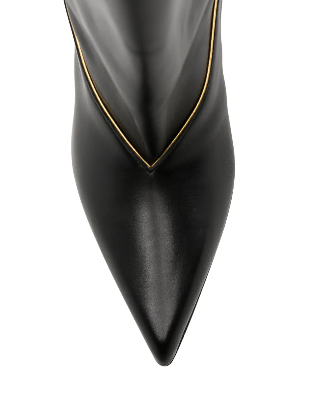 Versace Leren enkellaarzen Zwart
