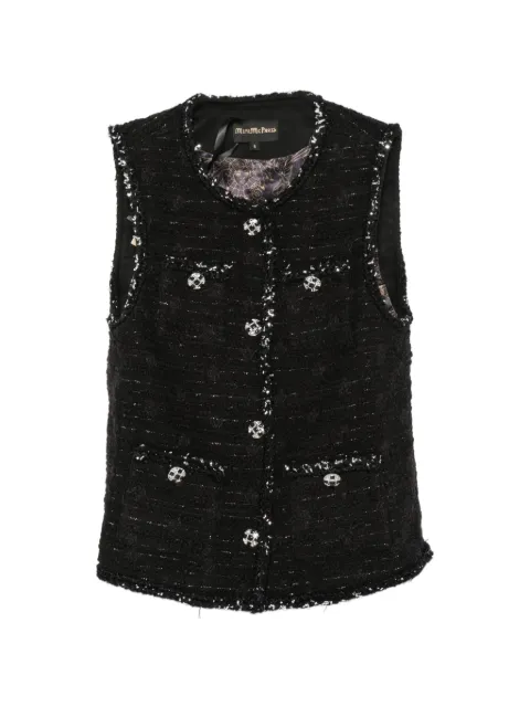 MINIME tweed-effect button-up gilet