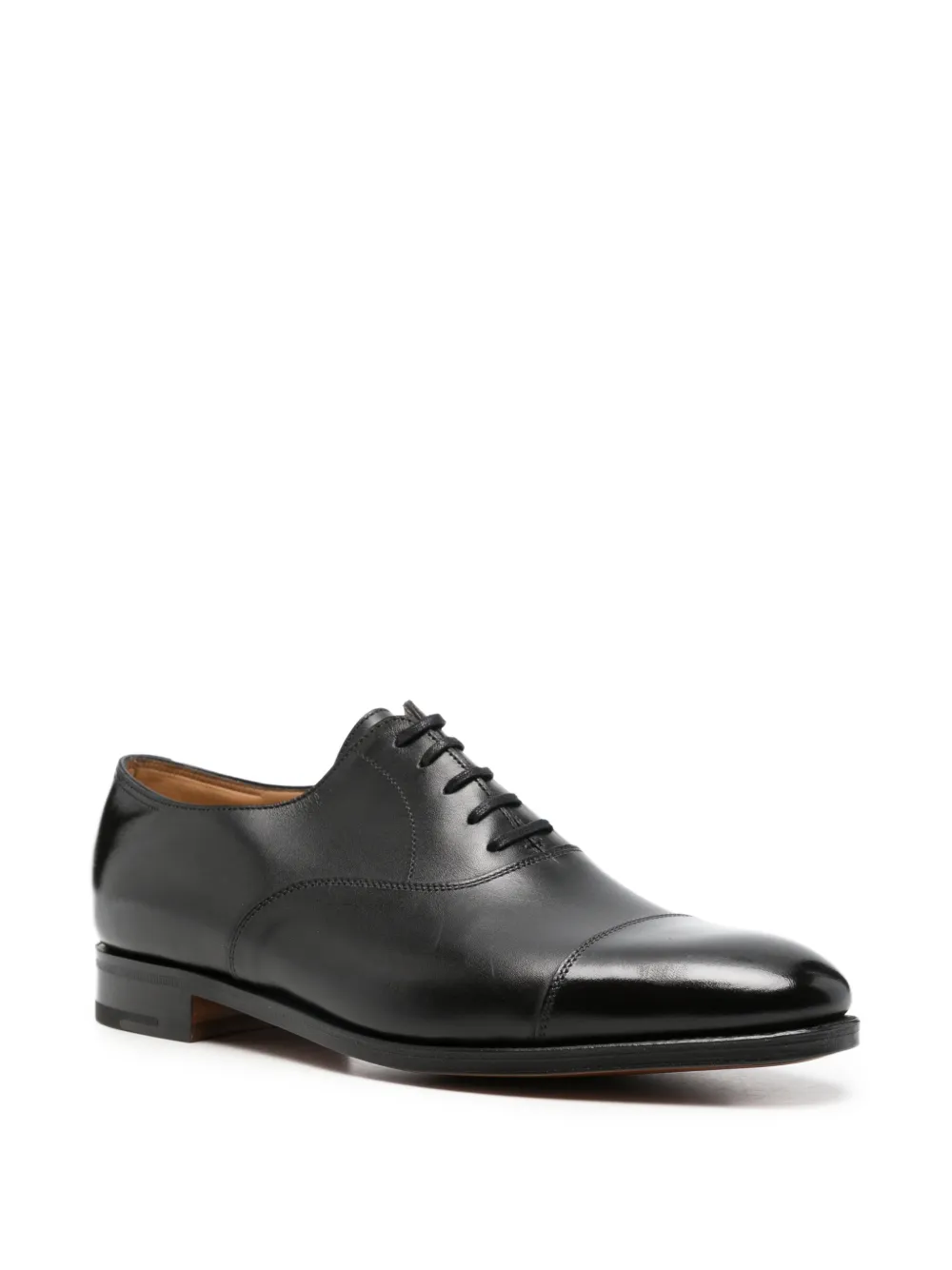 John Lobb City II Oxford leren schoenen met kapneus Zwart