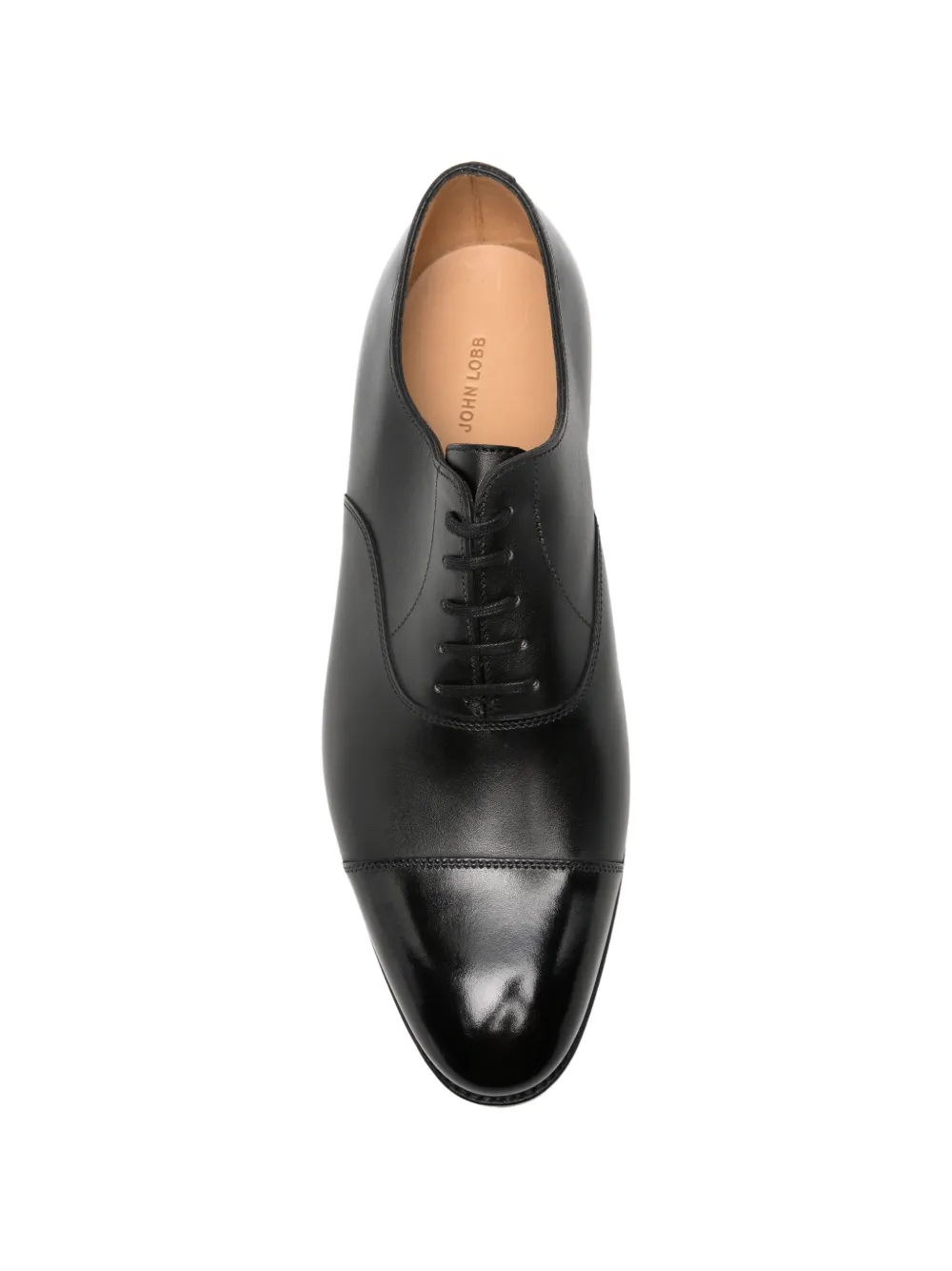 John Lobb City II Oxford leren schoenen met kapneus Zwart