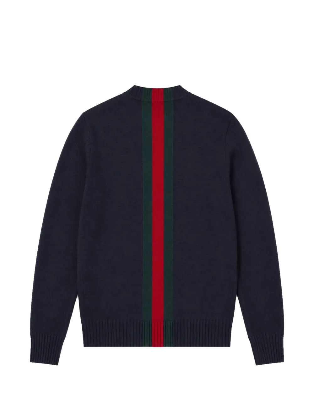 Gucci Kids Wollen trui met Web-streep Blauw