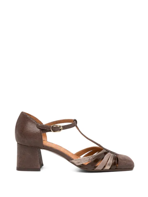 Chie Mihara Vudui T-bar lizard-effect heeled pumps