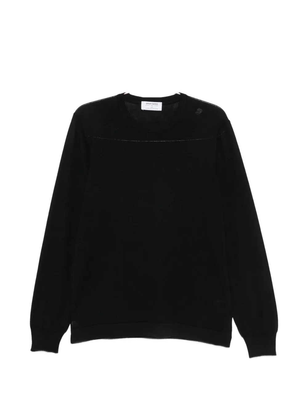 Gran Sasso crew-neck knitted sweater - Schwarz