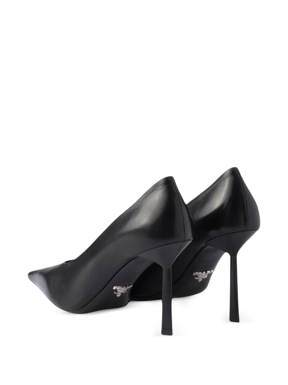 Prada leather pumps Zwart