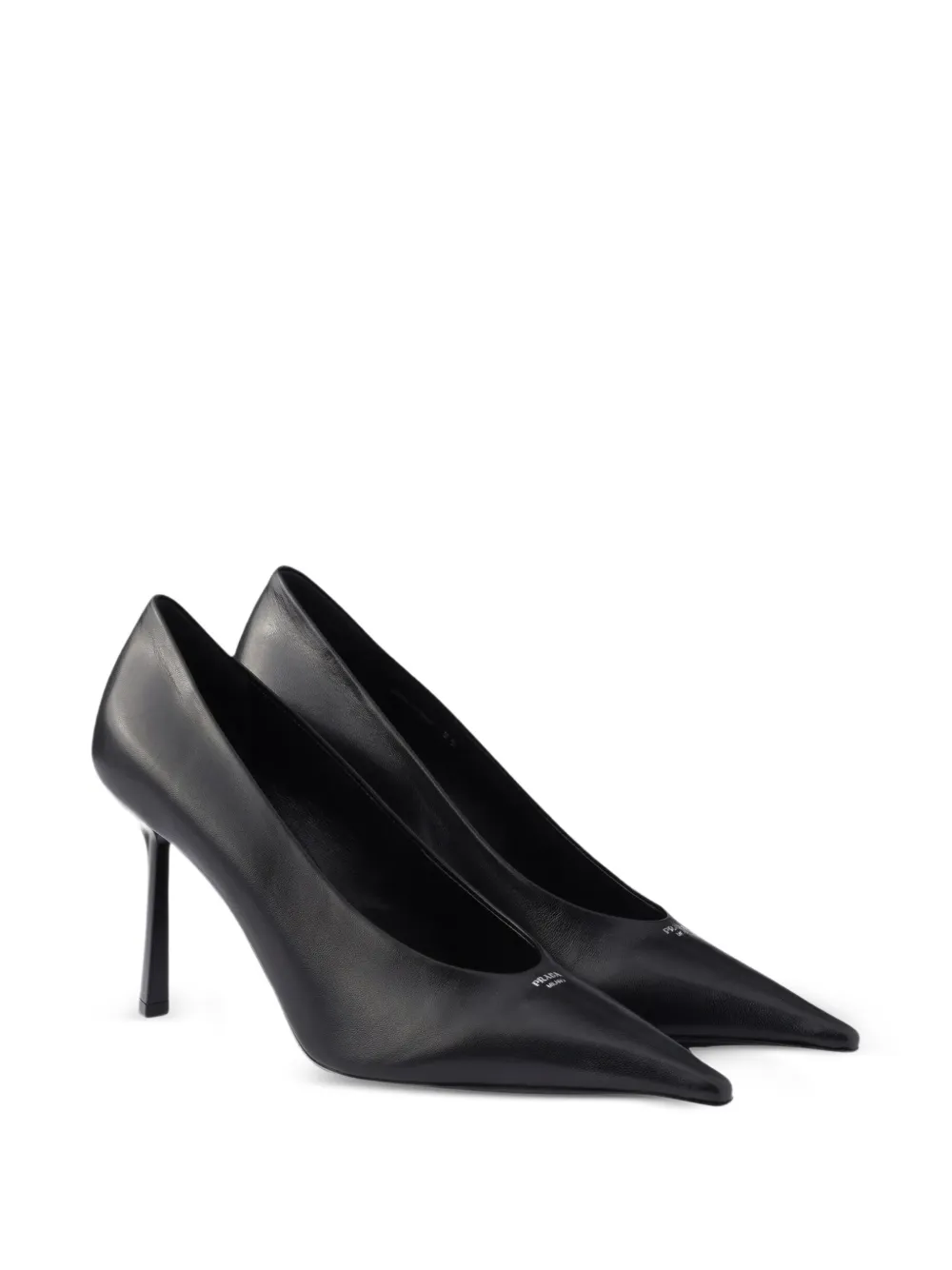Prada leather pumps Zwart