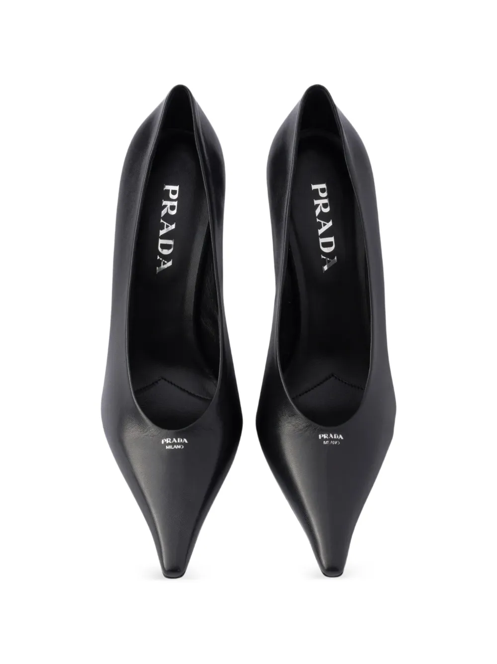 Prada leather pumps Zwart