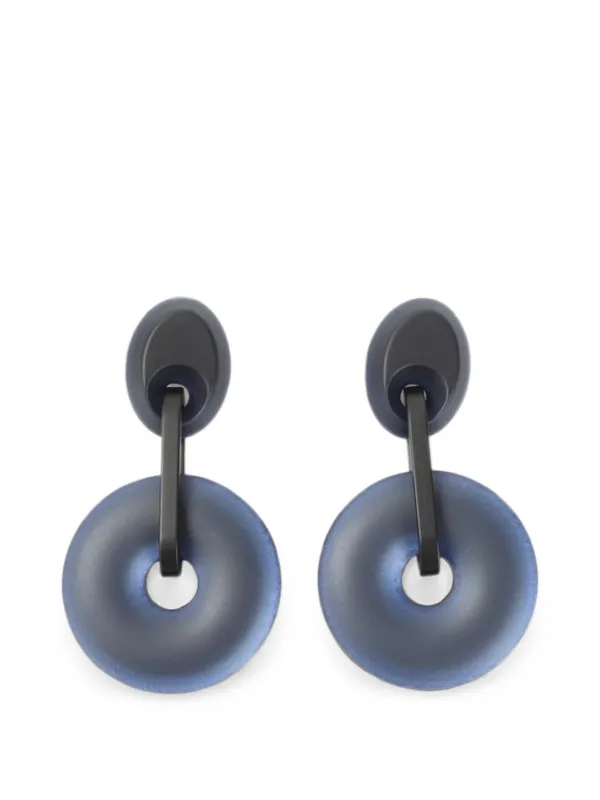Giorgio Armani Geometric Drop Earrings in Blue