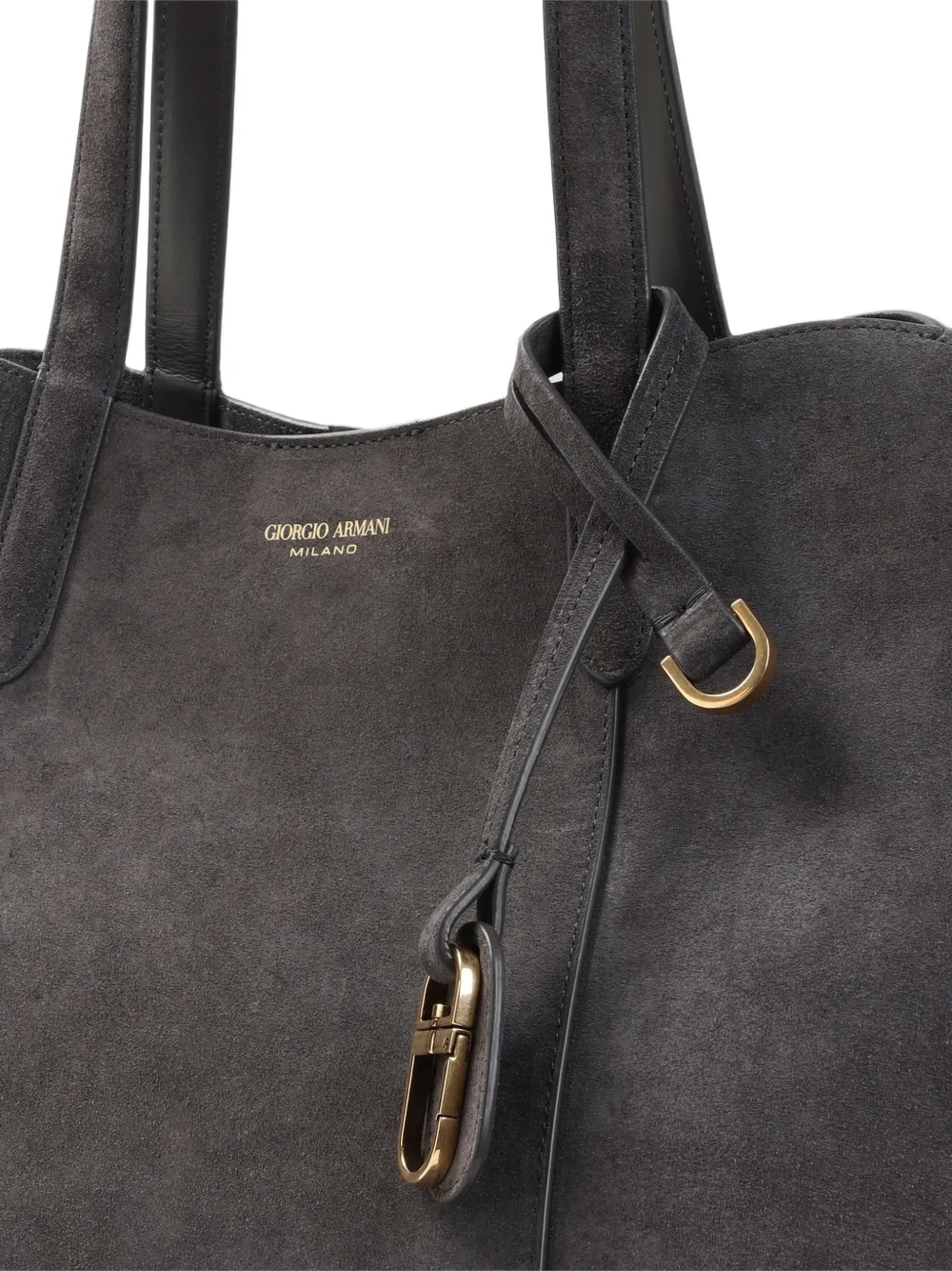 Giorgio Armani スエード ハンドバッグ | グレー | FARFETCH JP