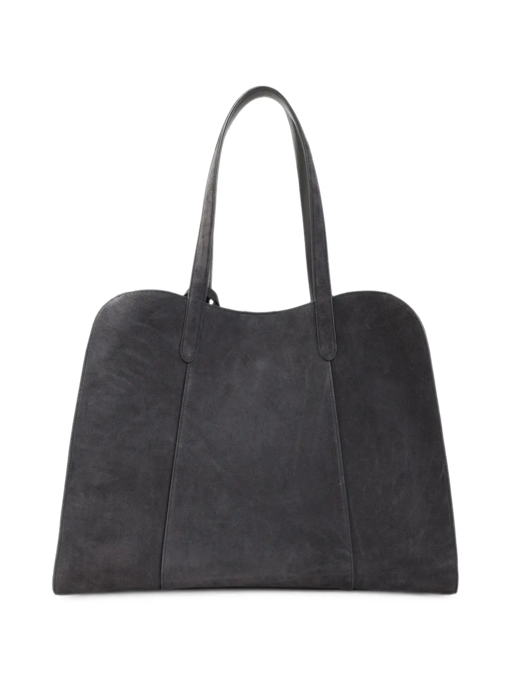 Giorgio Armani Suède shopper met logoprint Grijs