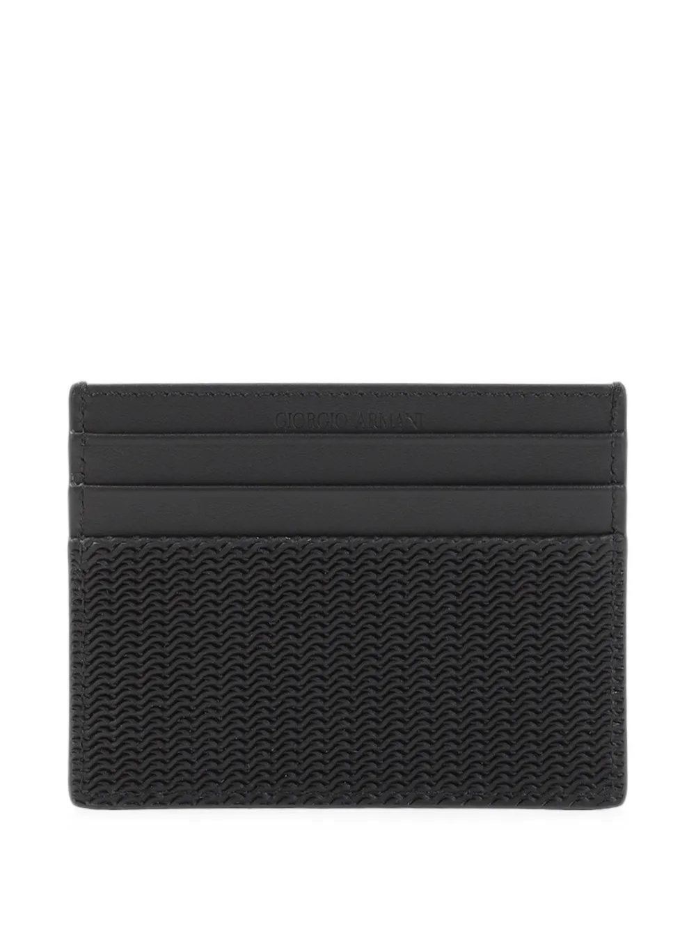 Giorgio Armani Leren pasjeshouder Zwart