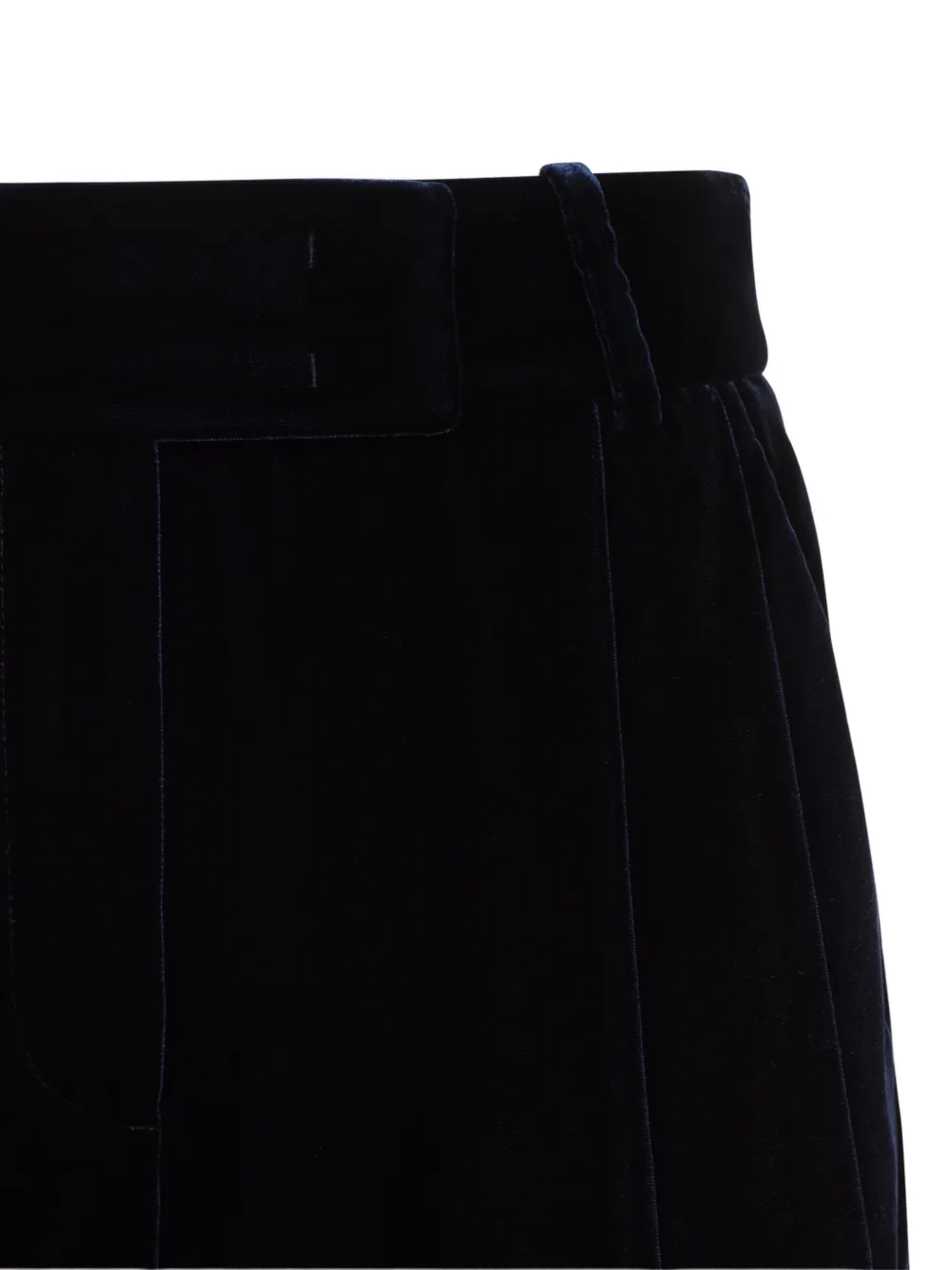 Giorgio Armani velvet straight-leg trousers Blauw