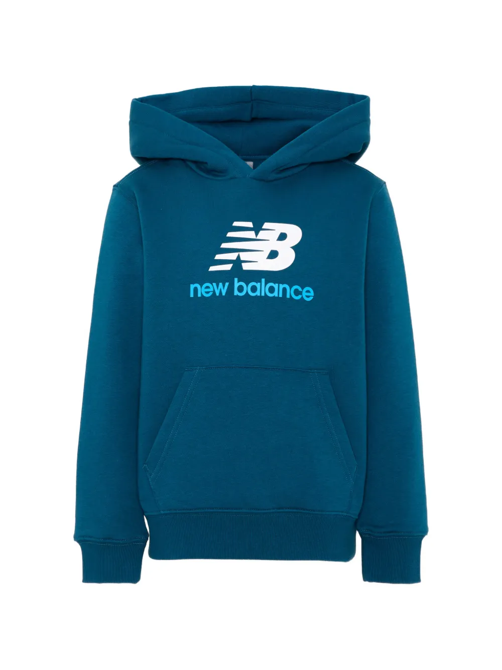 New Balance Kids logo-print pouch-pocket hoodie - Verde