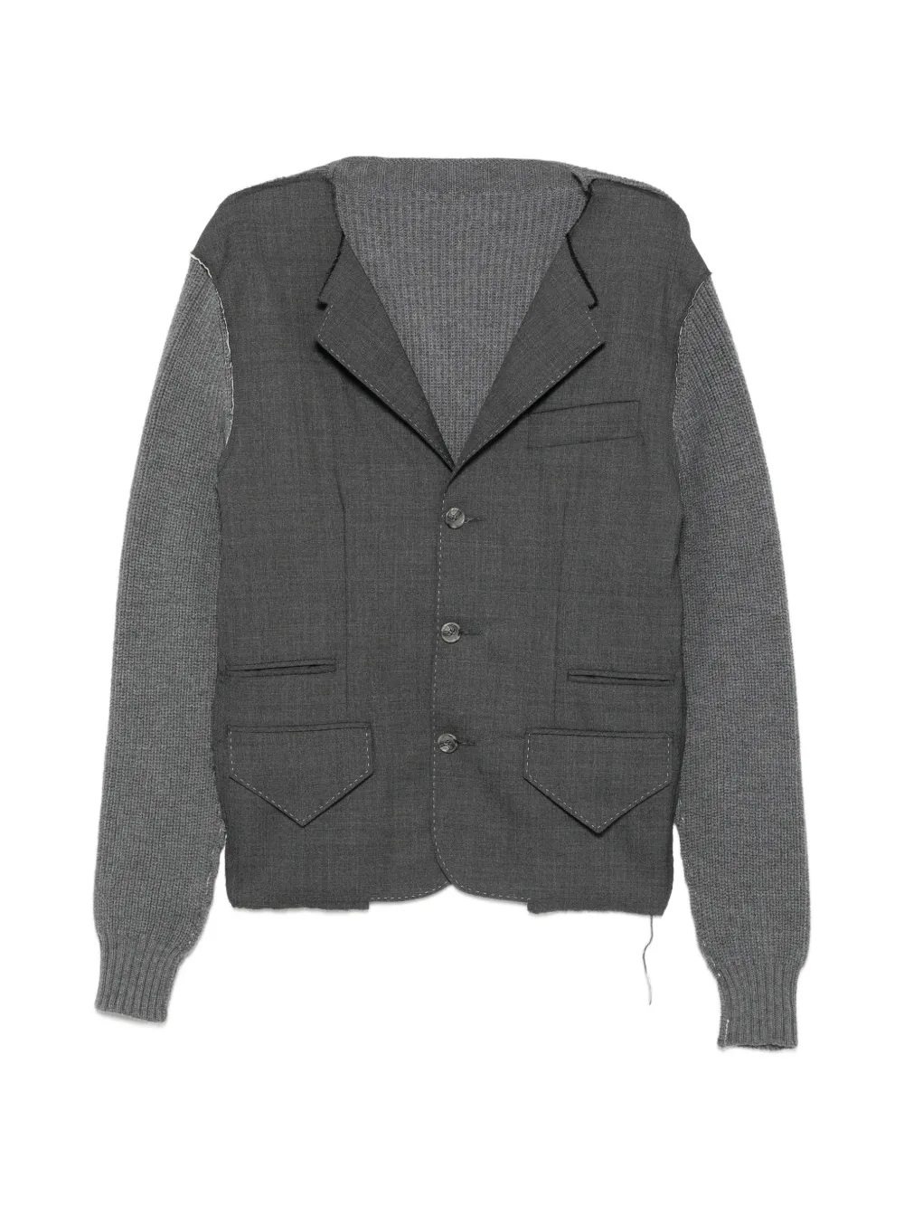 SONIA CARRASCO panelled raw-edge blazer